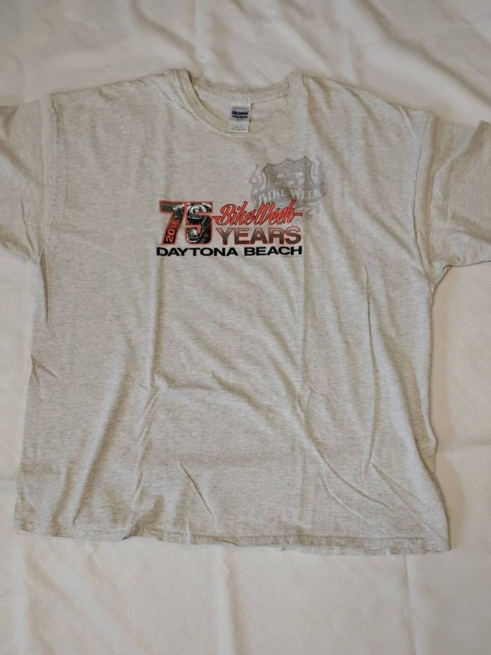 Sz 2XL Gray 2016 Bike Week T-Shirt
